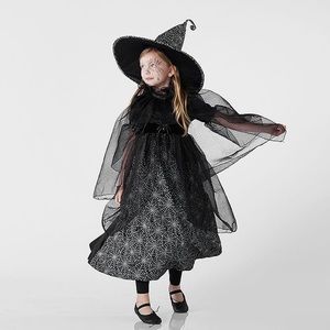 Pottery Barn Kids Glow in the Dark Spider Witch Halloween Costume worn once